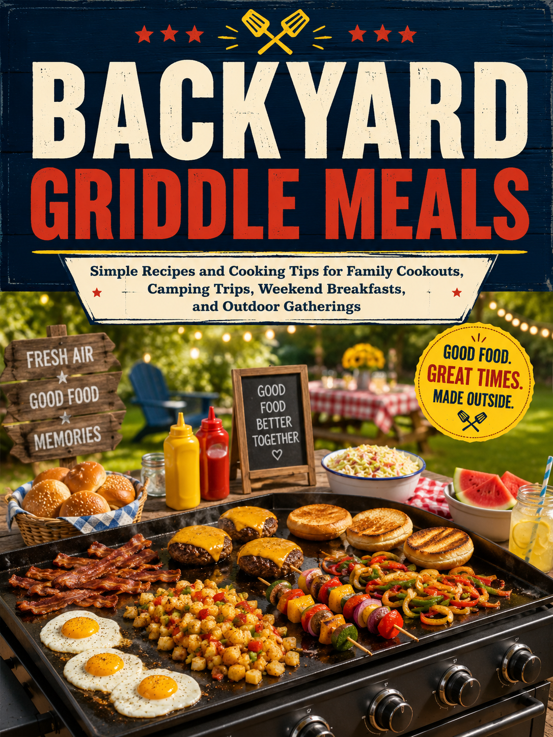 Backyard Griddle Meals: Simple Recipes and Cooking Tips for Family Cookouts, Camping Trips, Weekend Breakfasts, and Outdoor Gatherings (Spiral Bound)