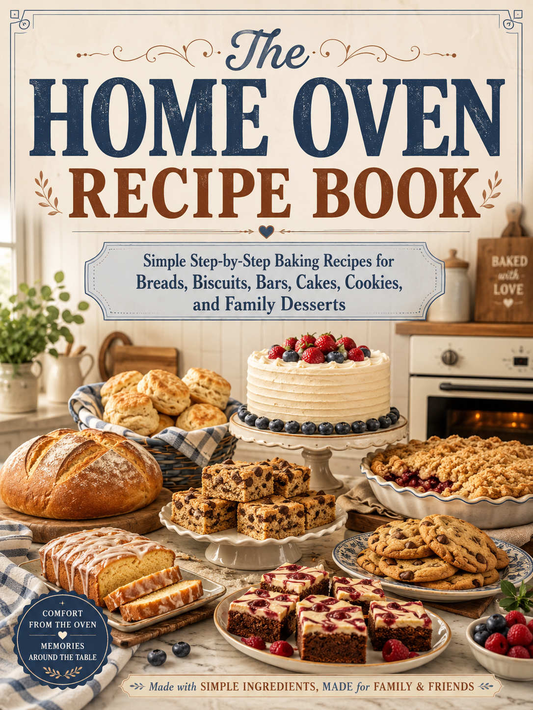 The Home Oven Recipe Book: Simple Step-by-Step Baking Recipes for Breads, Biscuits, Bars, Cakes, Cookies, and Family Desserts (Spiral Bound)