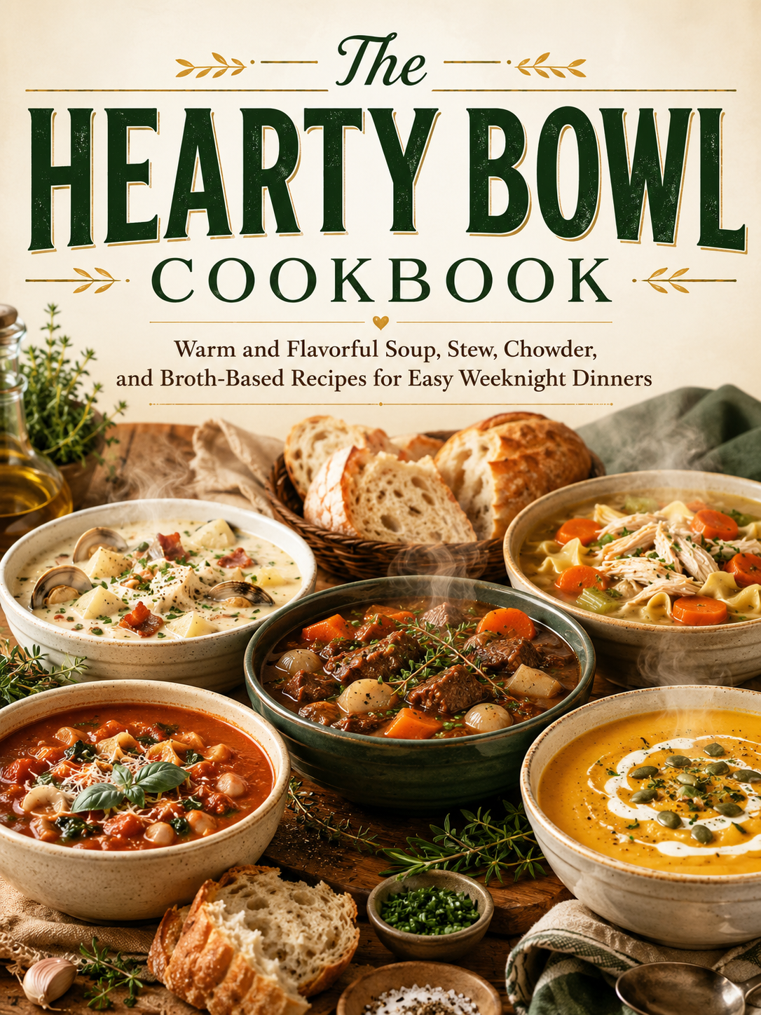 The Hearty Bowl Cookbook: Warm and Flavorful Soup, Stew, Chowder, and Broth-Based Recipes for Easy Weeknight Dinners (Spiral Bound)