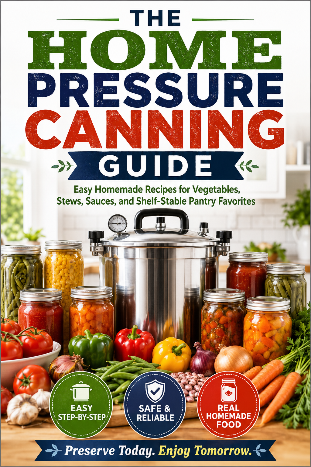 The Home Pressure Canning Guide: Easy Homemade Recipes for Vegetables, Stews, Sauces, Shelf-Stable Pantry Favorites, Safe Food Preservation, and Beginner-Friendly Home Canning( Spiral binding )