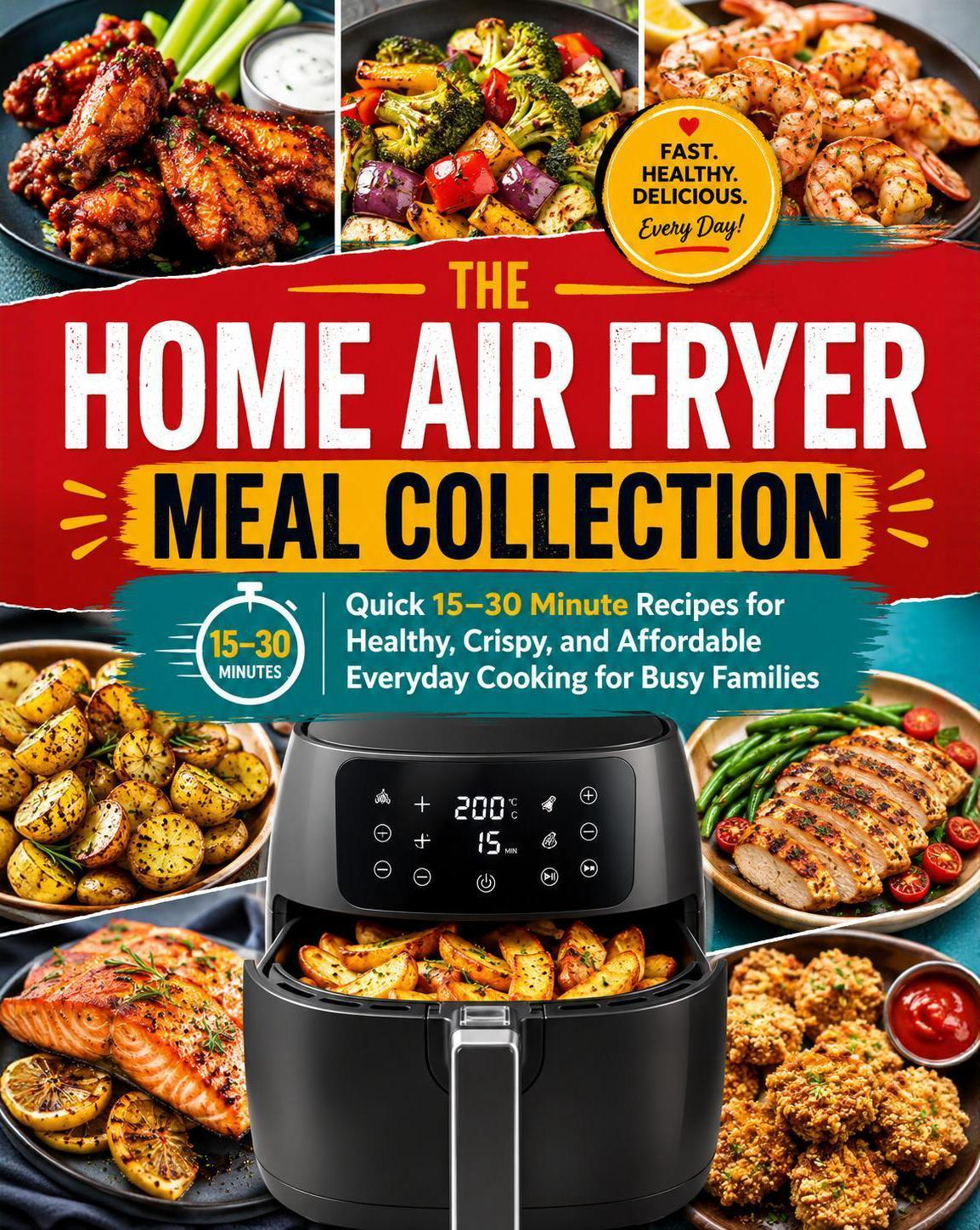 The Home Air Fryer Meal Collection: Quick 15-30 Minute Recipes for Healthy, Crispy, Affordable Everyday Cooking, Busy Family Dinners, Snacks, and Easy Meal Pre(Spiral binding)