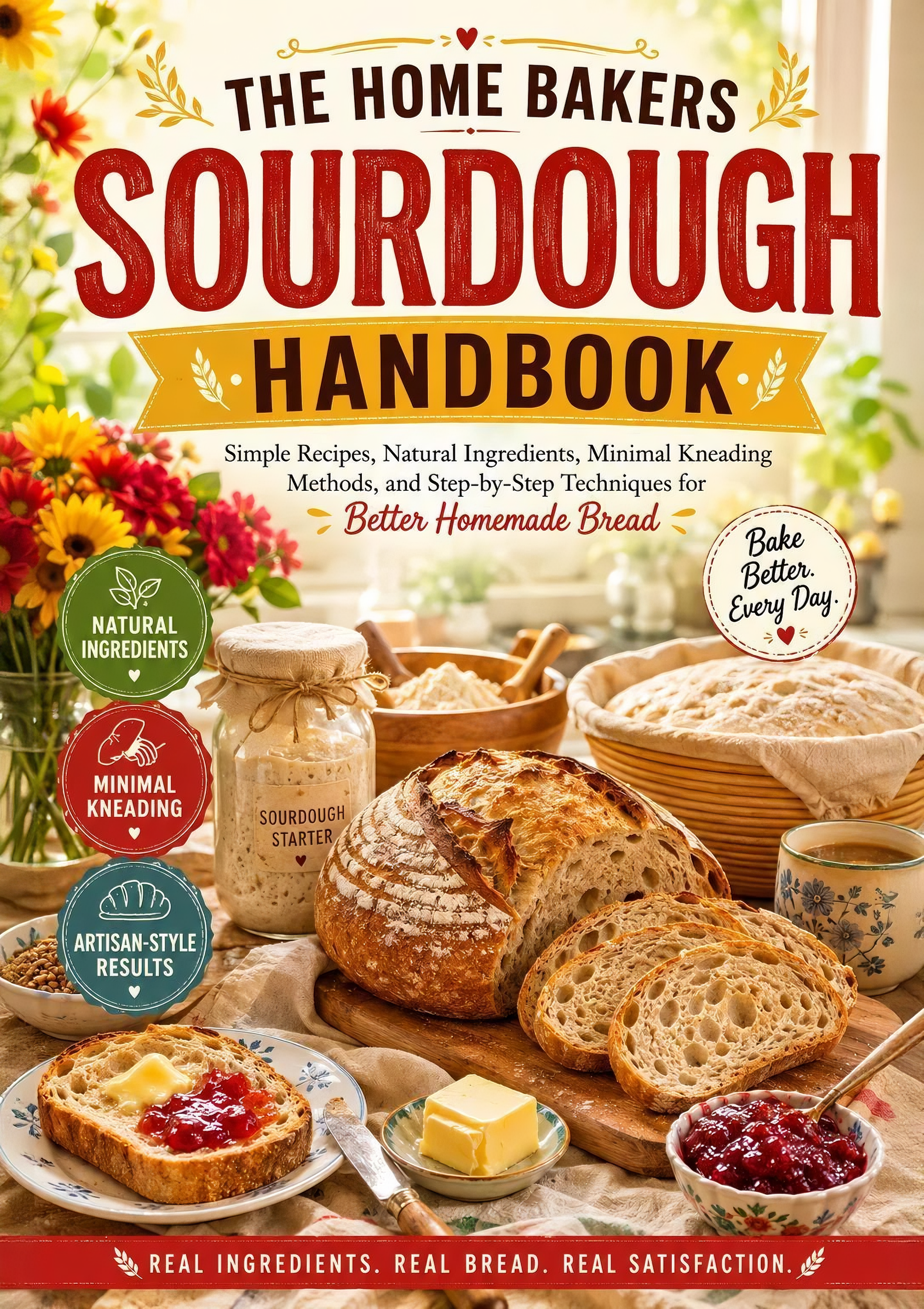 The Home Bakers Sourdough Handbook: Simple Recipes, Natural Ingredients, Minimal Kneading Methods, Step-by-Step Techniques, Starter Tips( Spiral binding )