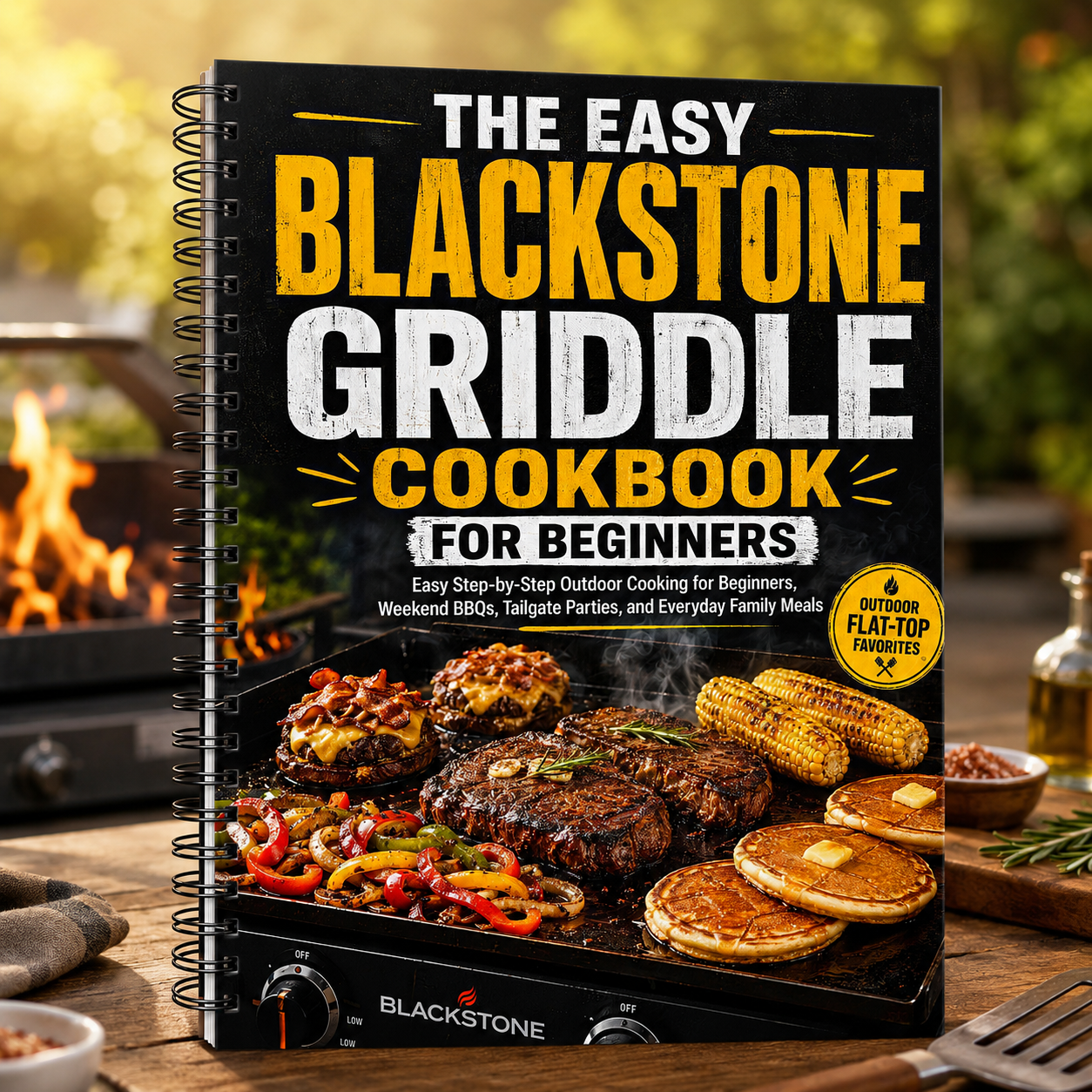 The Easy Blackstone Griddle Cookbook for Beginners: Beginner-Friendly Outdoor Griddle Recipes for Breakfast, Lunch, Dinner, Family Gatherings, Weekend BBQs, and Tailgate Cooking(Spiral Bound)