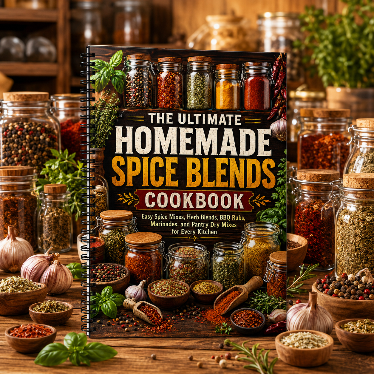 The Ultimate Homemade Spice Blends Cookbook, Easy Spice Mixes, Herb Blends, BBQ Rubs, Marinades and Pantry Dry Mixes(Spiral Bound)